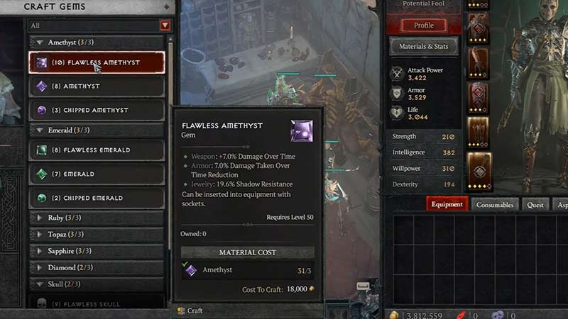 how to unlock and craft flawless gems in diablo 4 