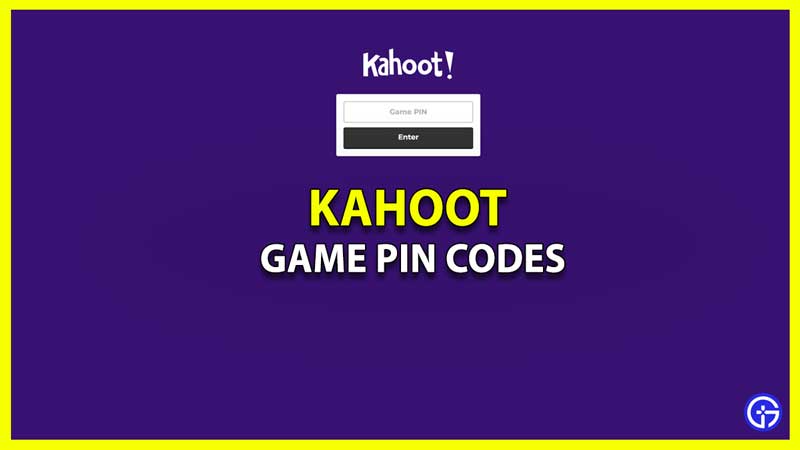 kahoot game pin codes