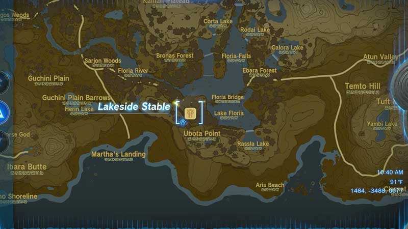 Lakeside stable in TOTK