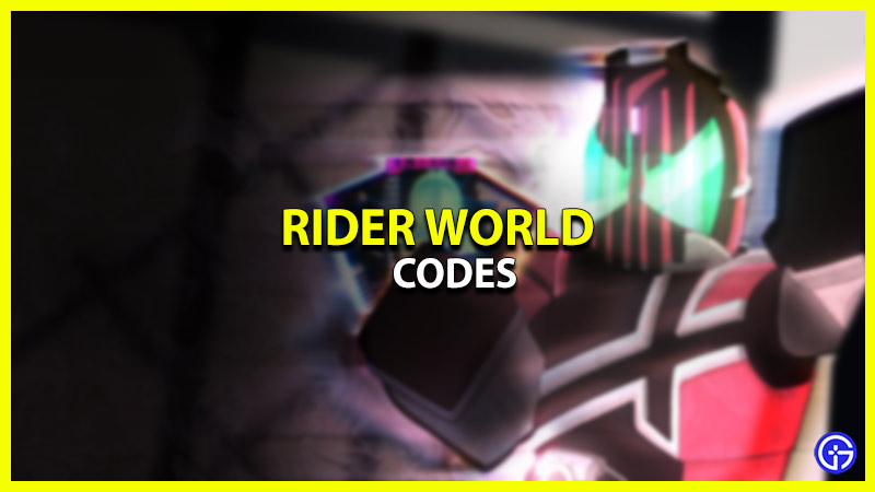rider world codes
