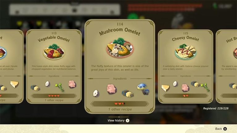 How To Make Vegetable Omelet In Zelda TOTK (Recipe)