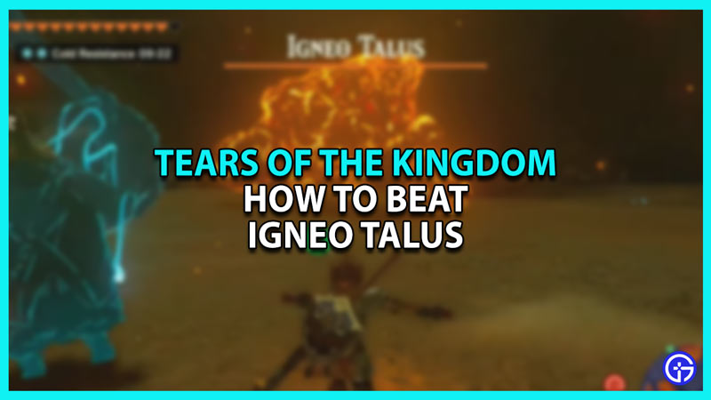 How to Defeat Igneo Talus in Zelda Tears of the Kingdom TOTK
