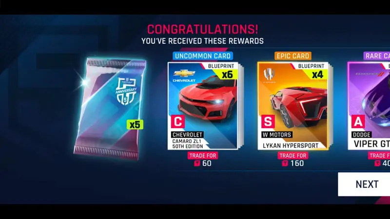 Asphalt 9 Codes Rewards