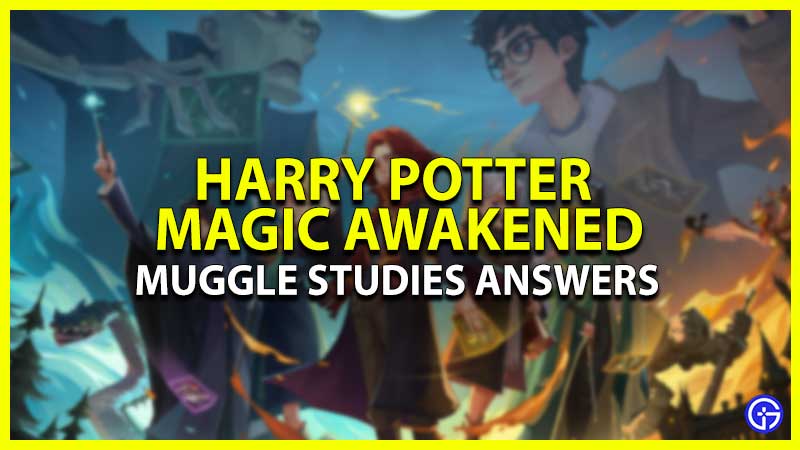 Harry Potter Muggle Studies Answers