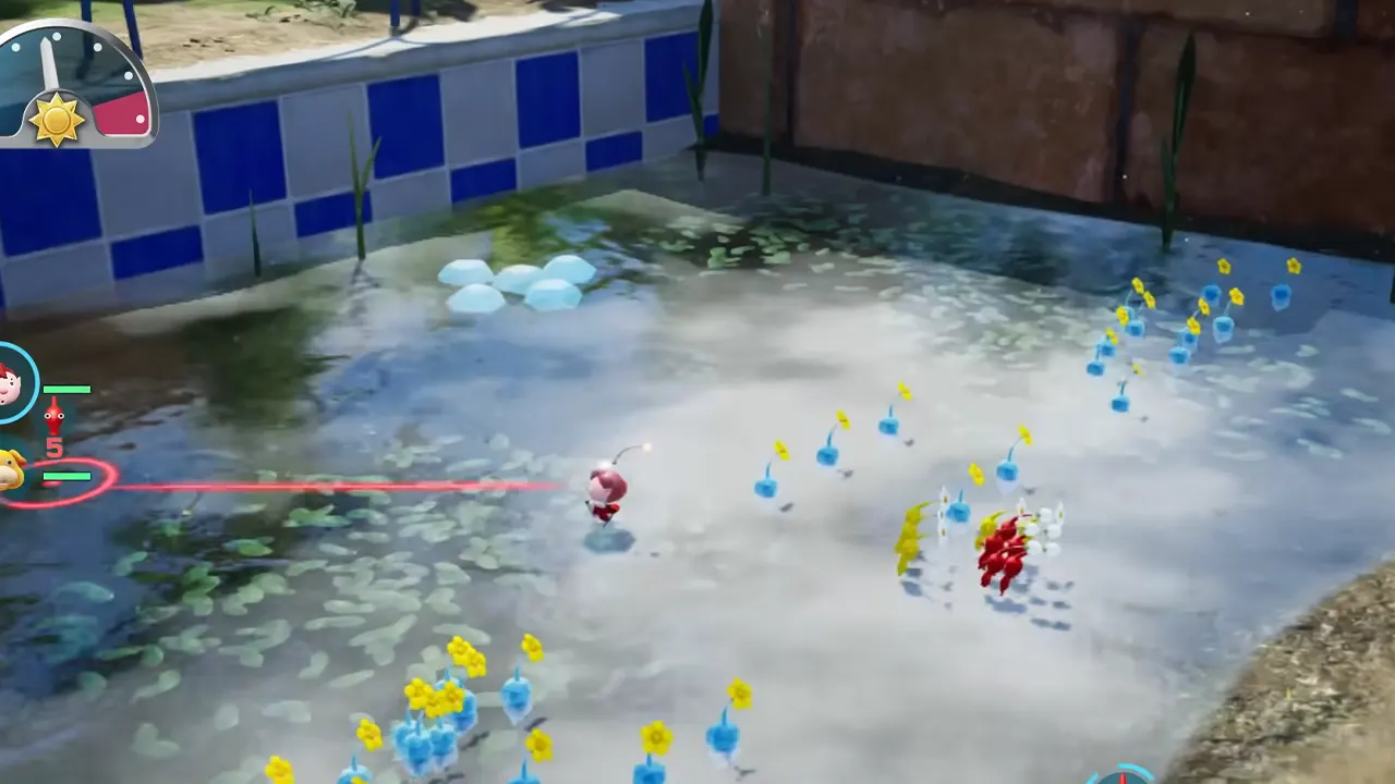 How to Freeze Water in Pikmin 4 ice pikmin to freeze water body pond