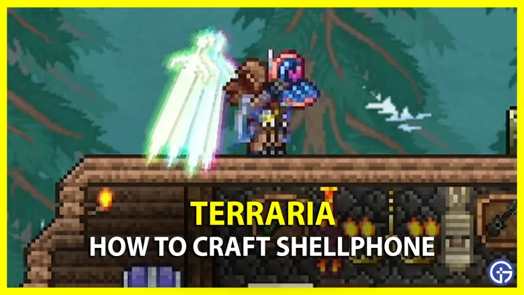 How to Make Shellphone in Terraria (Recipe) crafting ingredeints items needed