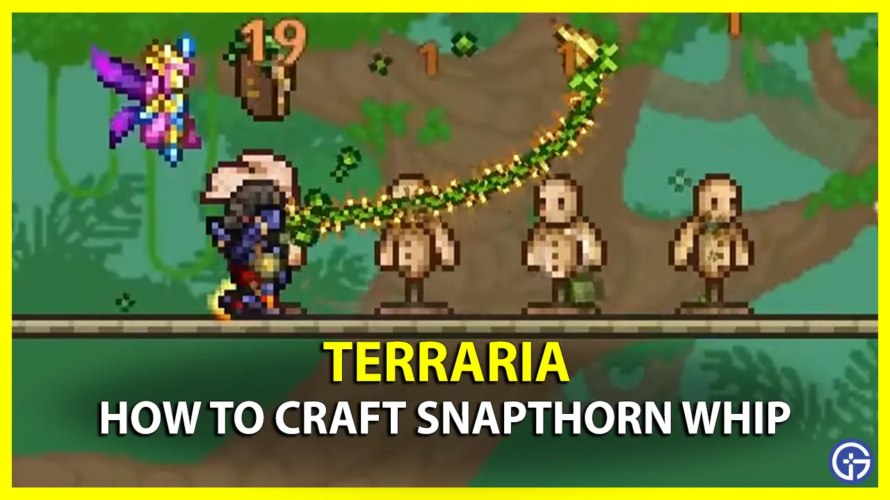 How to craft Snapthorn Whip In Terraria steps guide