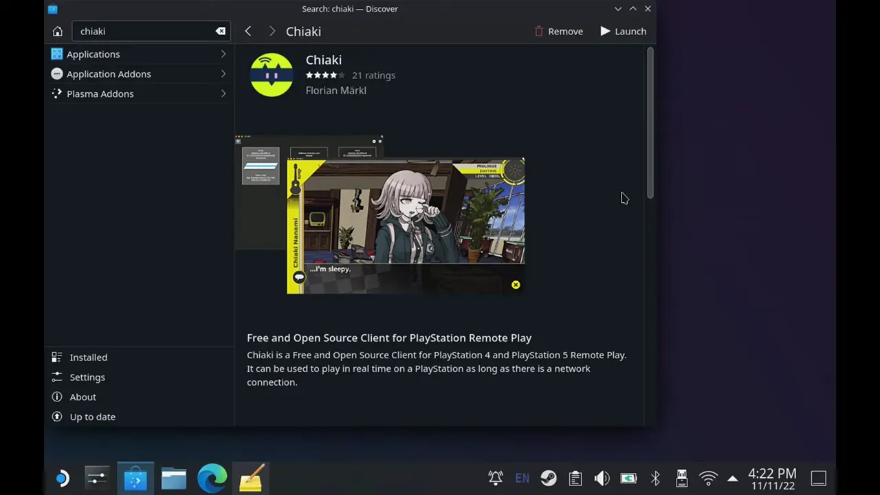 PS5 Remote Play on Steam Deck using Chiaki
