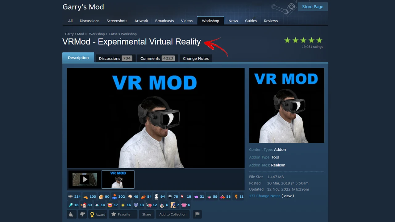 VRMod Experimental Virtual Reality