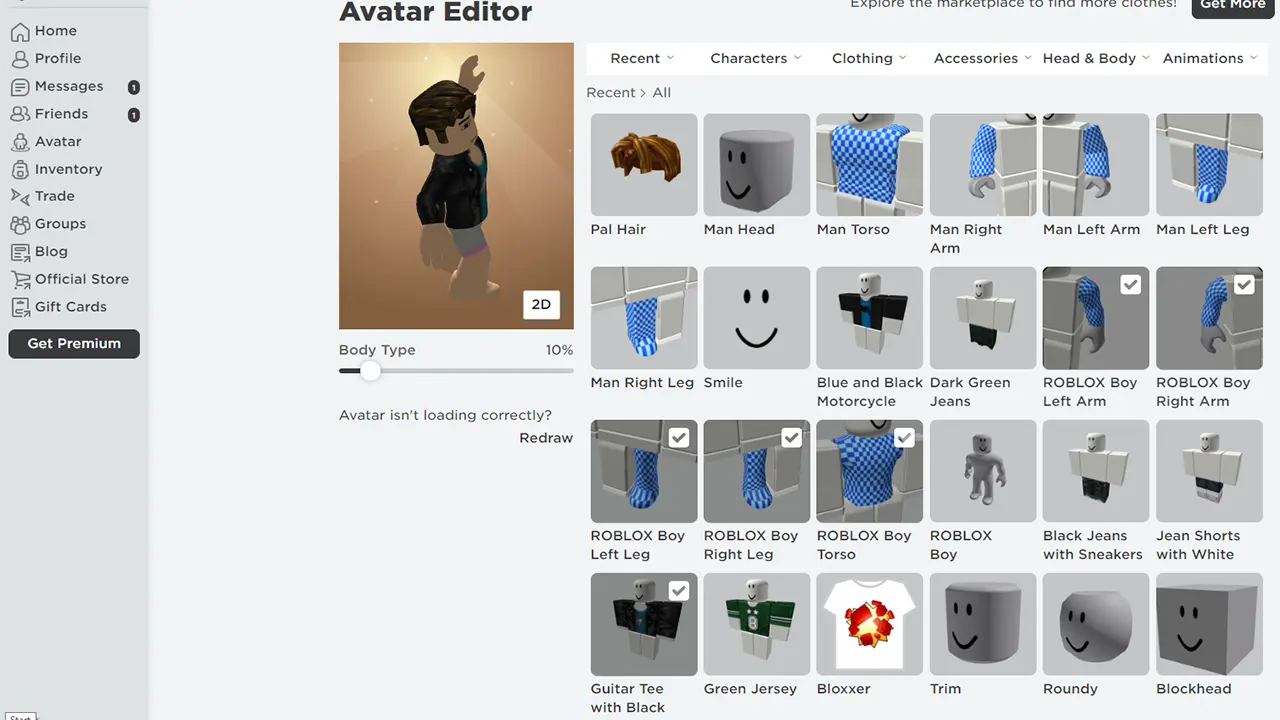 customize your avatar on roblox 