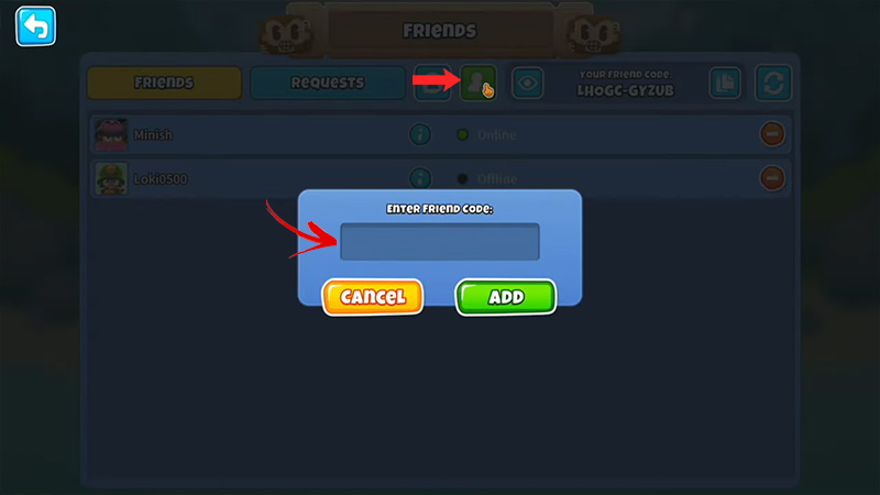 how to add friend in btd6