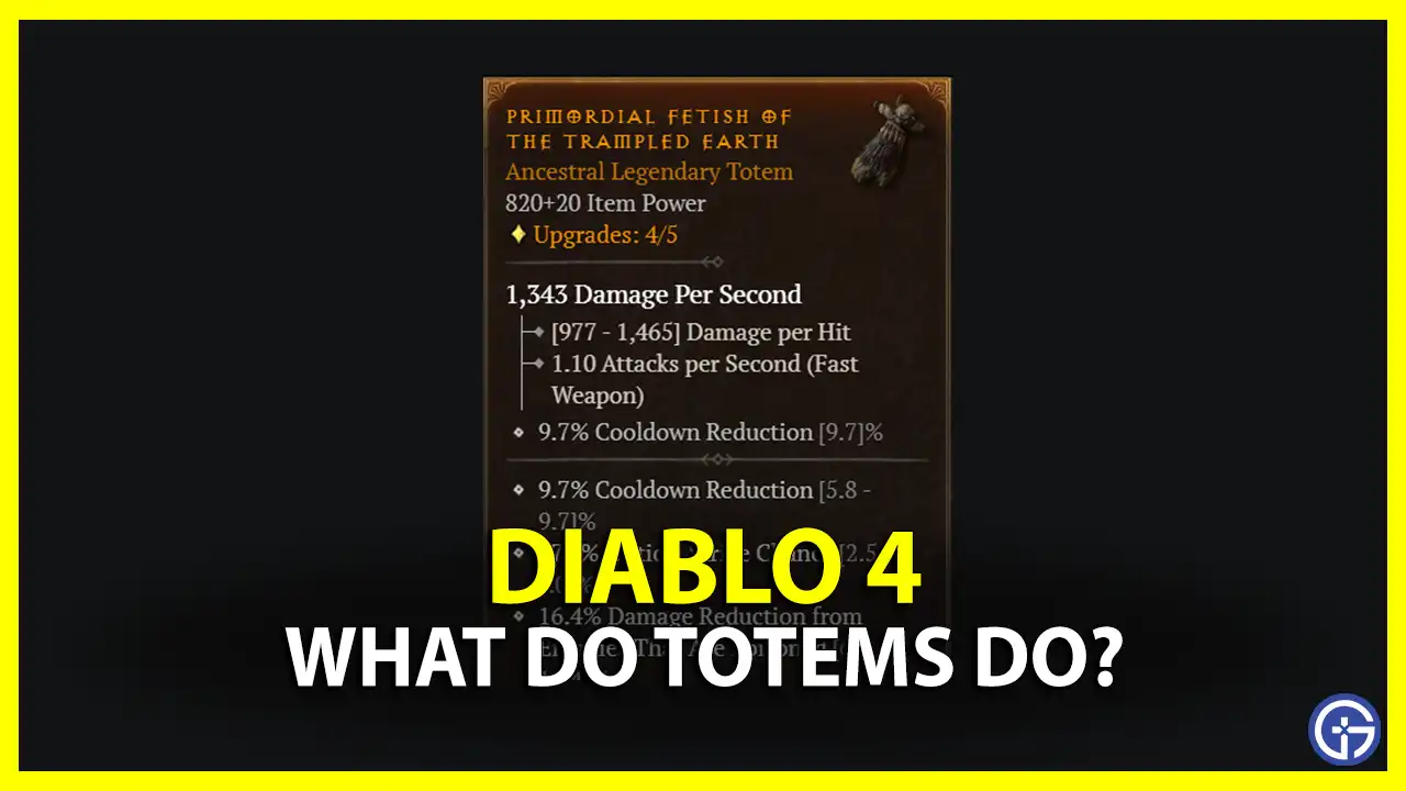 what do totems do in diablo 4