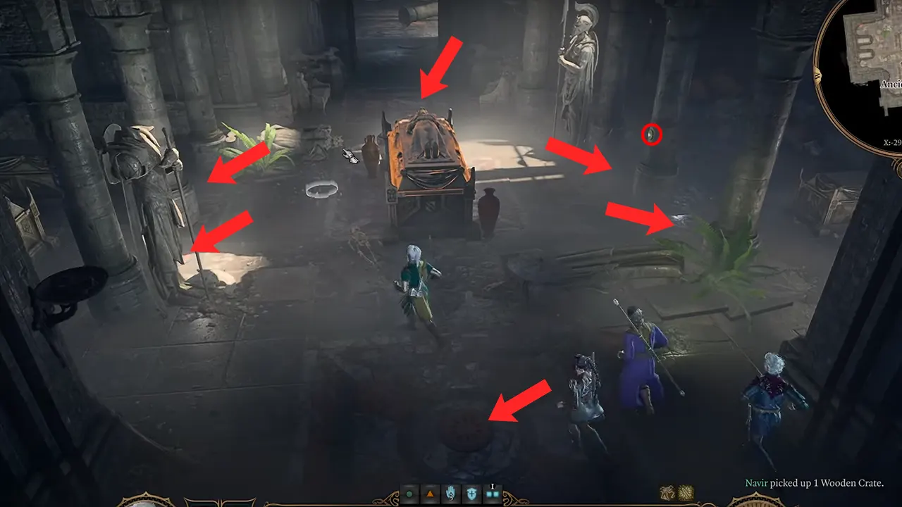 How To Open Sarcophagus In Baldur's Gate 3 (Trap Solution) dank crypt bg3 vents location arrows puzzle solve
