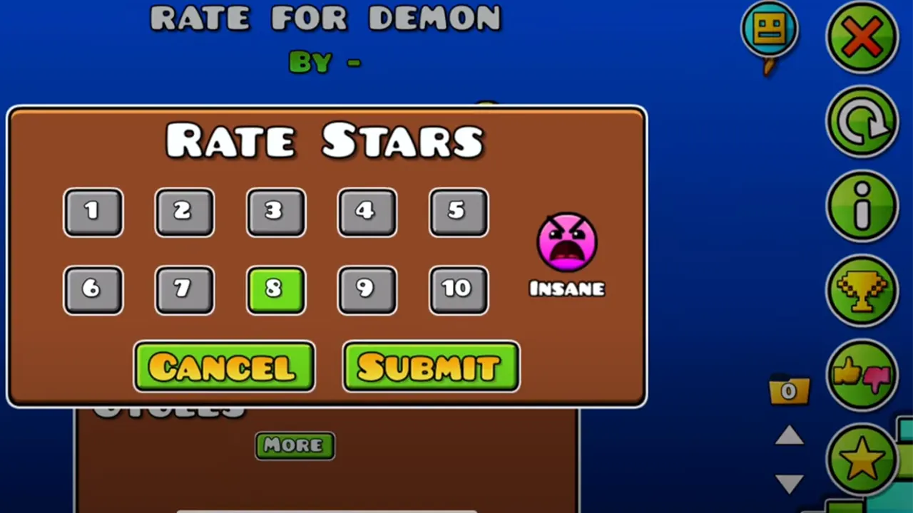 Star Rating Button In Geometry Dash