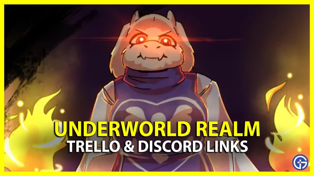 Discord server and Trello board links for Roblox Underworld Realm