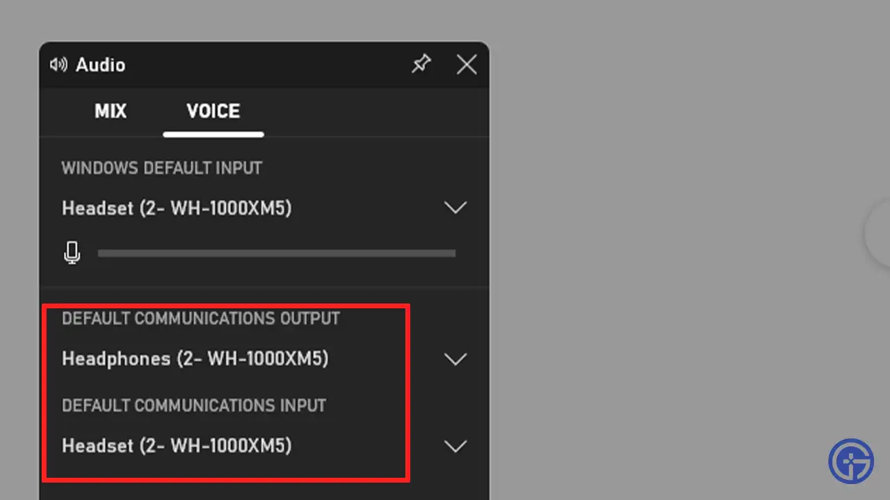 audio sound output input settings