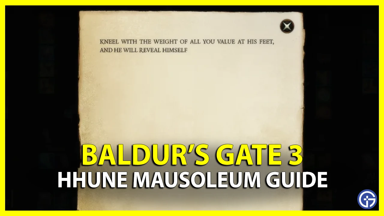 baldur's gate 3 hhune mausoleum secret note puzzle guide