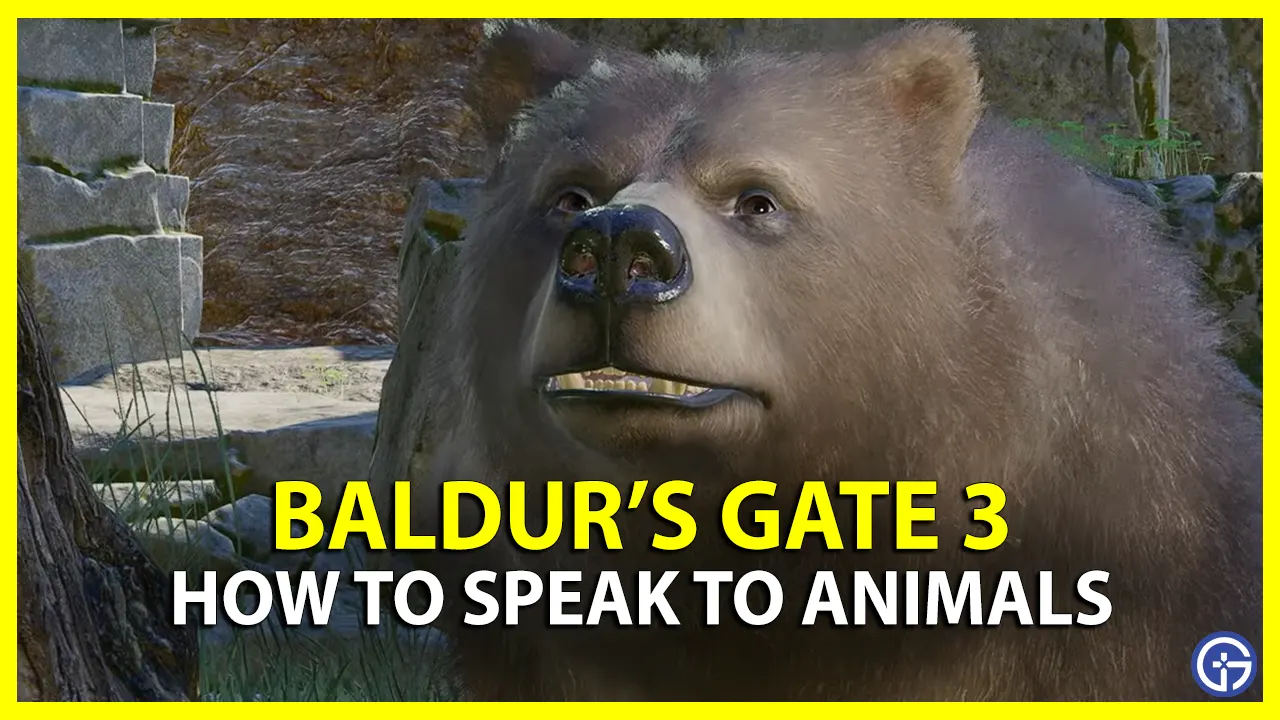 how to speak to animals in baldurs gate 3