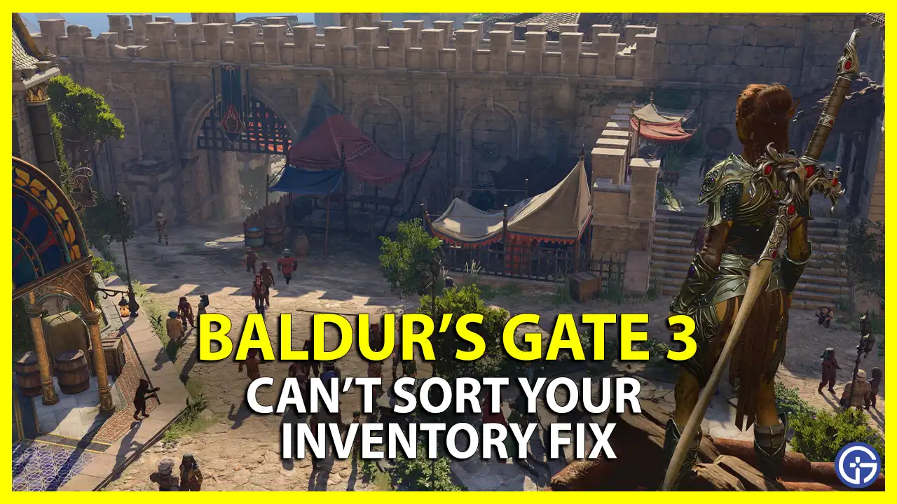 Baldur's Gate 3 Can't Sort Your Inventory Issue Fix - Gamer Tweak