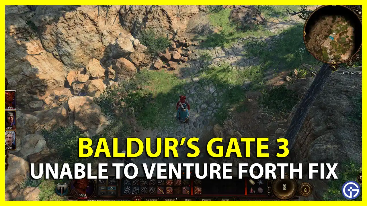 Baldurs Gate 3 Unable to Venture Forth Fix
