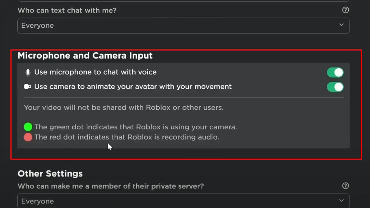 how to enable camera update camera to access facial tracking 