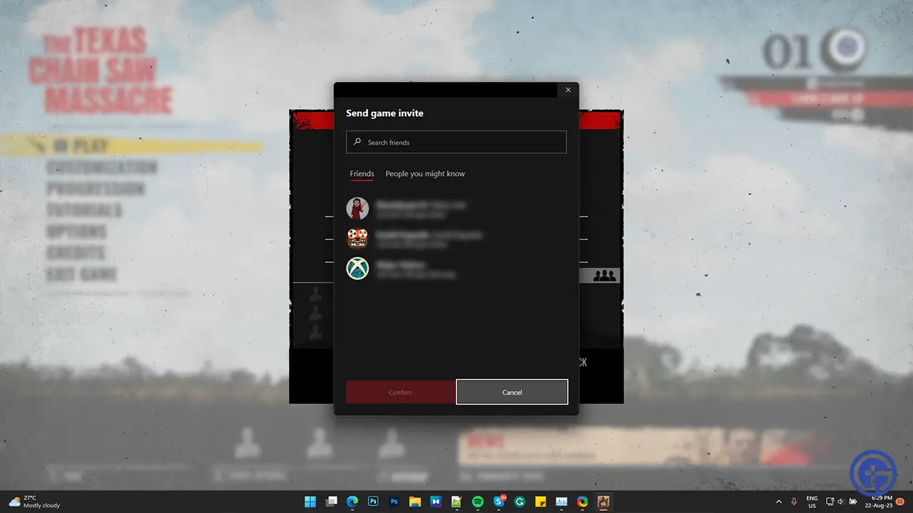 how to invite friends same platform texas chainsaw massacre 