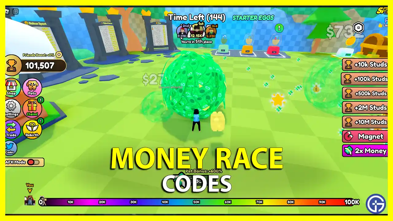 Money Race codes for December 2023