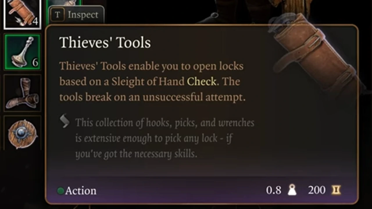 how to use thieves tools in baldur's gate 3 