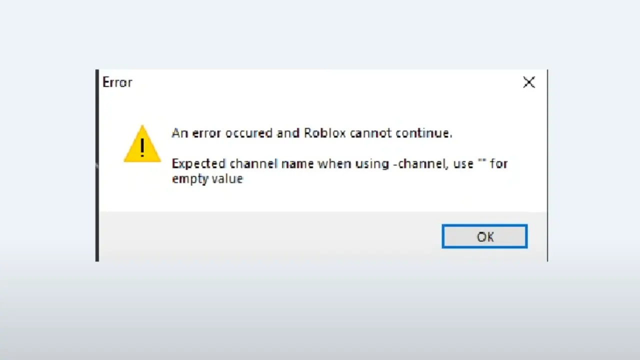 Expected Channel Name Error Roblox Fix