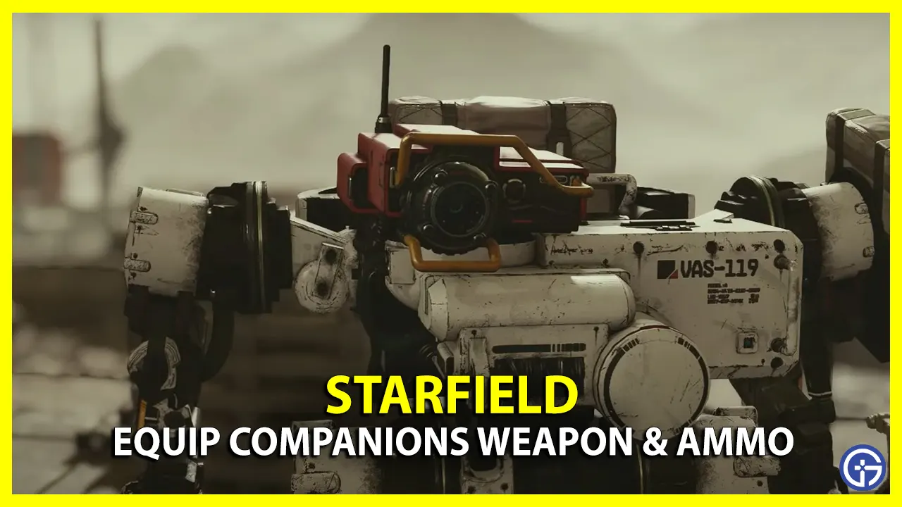 how to equip companions with weapons armor ammo starfield