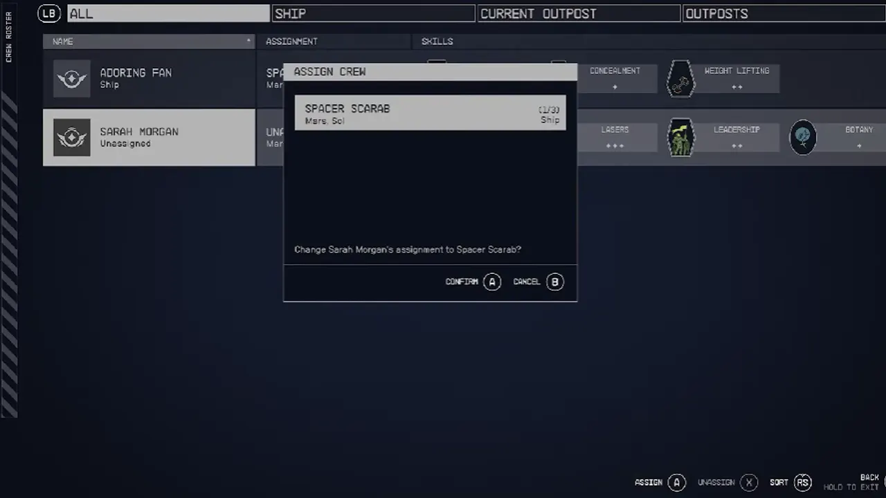 How to Add, Remove, or Change Crew Members in Starfield 