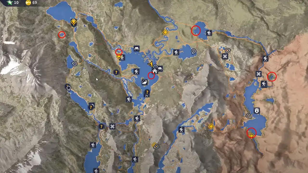 North and Central Fish Locations