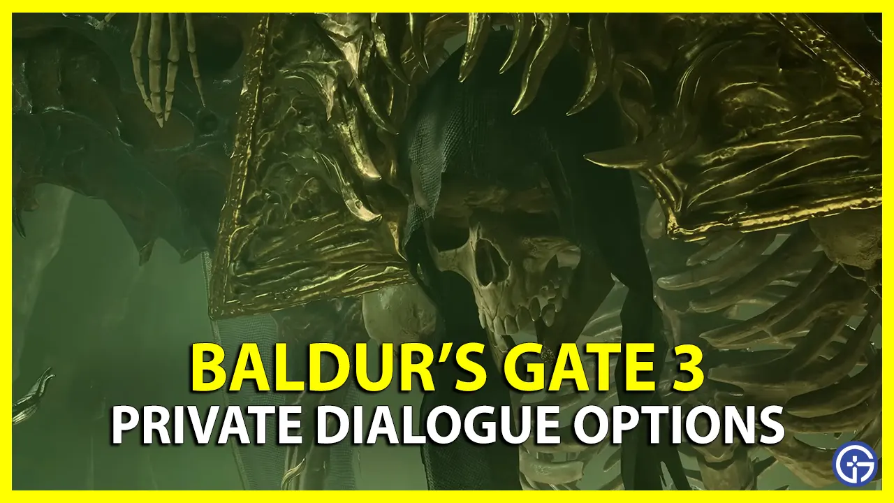 What are Private Dialogue Options in Baldur's Gate 3