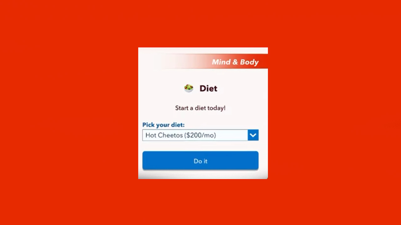 how to go on a hot cheeto diet in bitlife