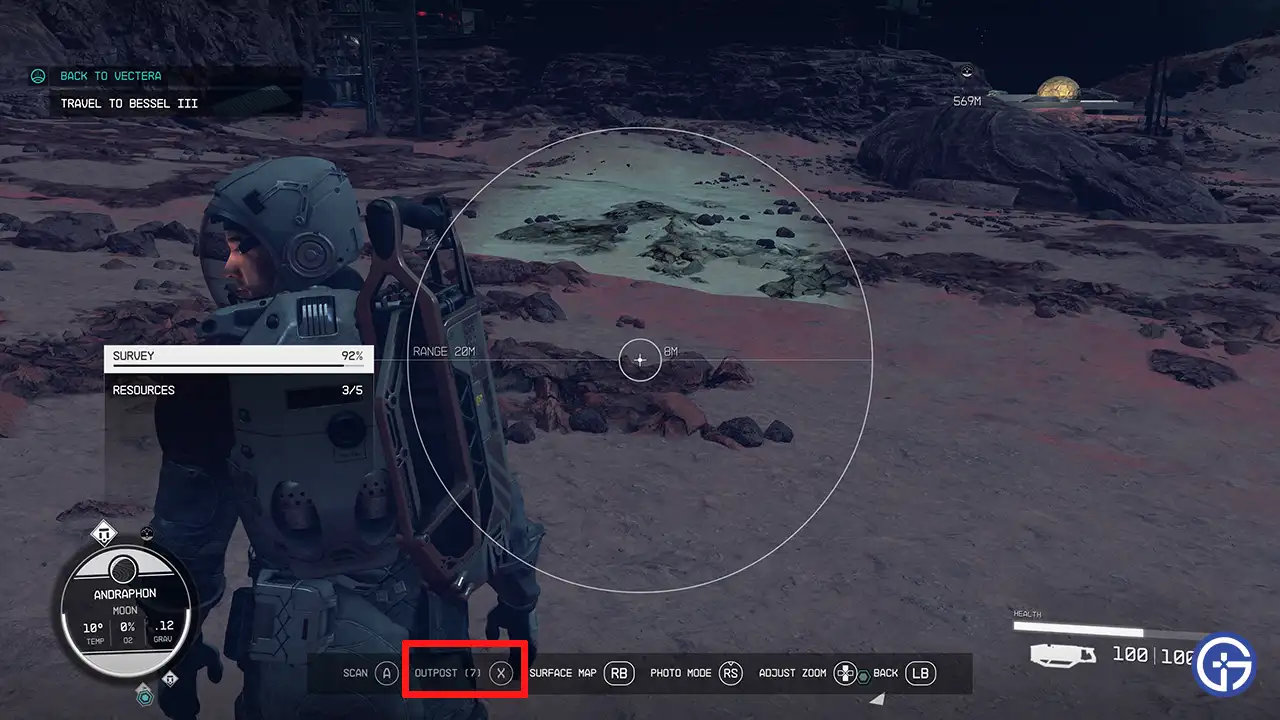 outpost button greyed out starfield