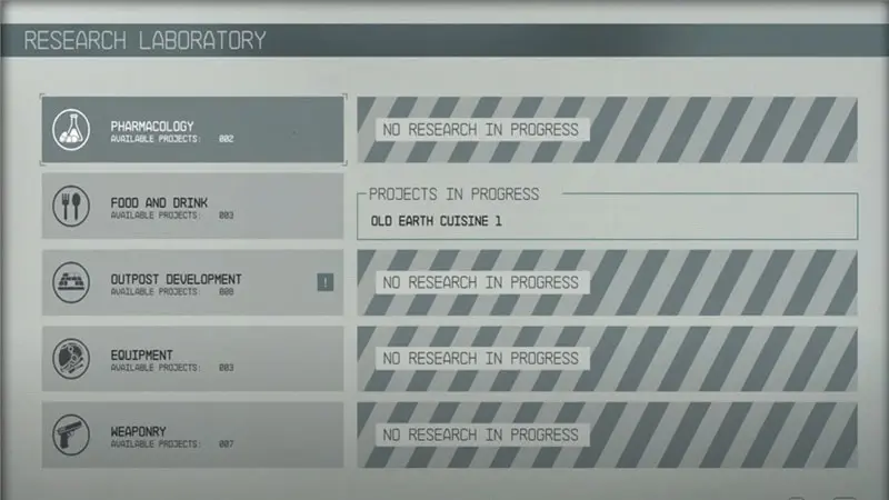 Starfield Research Lab Sections