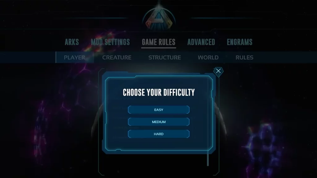 ARK: Survival Ascended Difficulty Setting