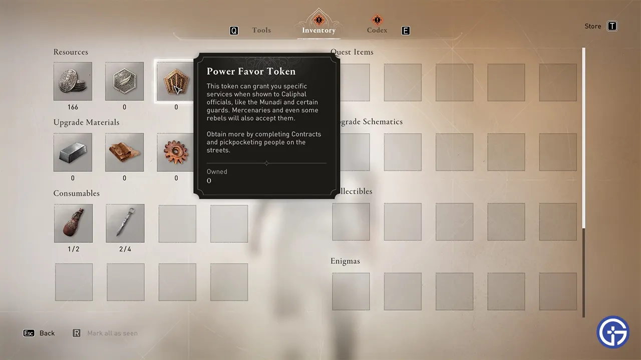 All Types of Assassin's Creed Mirage Tokens