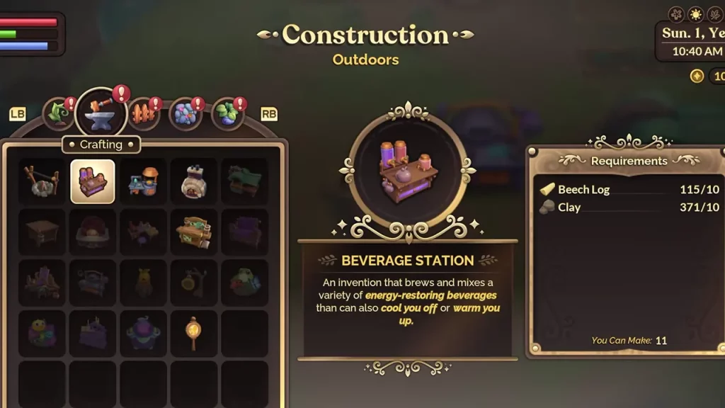 How to Construct and Craft in Fae Farm