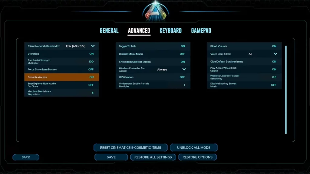 How to Open Console UI in Ark: Survival Ascended