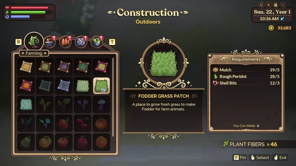 How to Get Plant Fibers and Fodder in Fae Farm