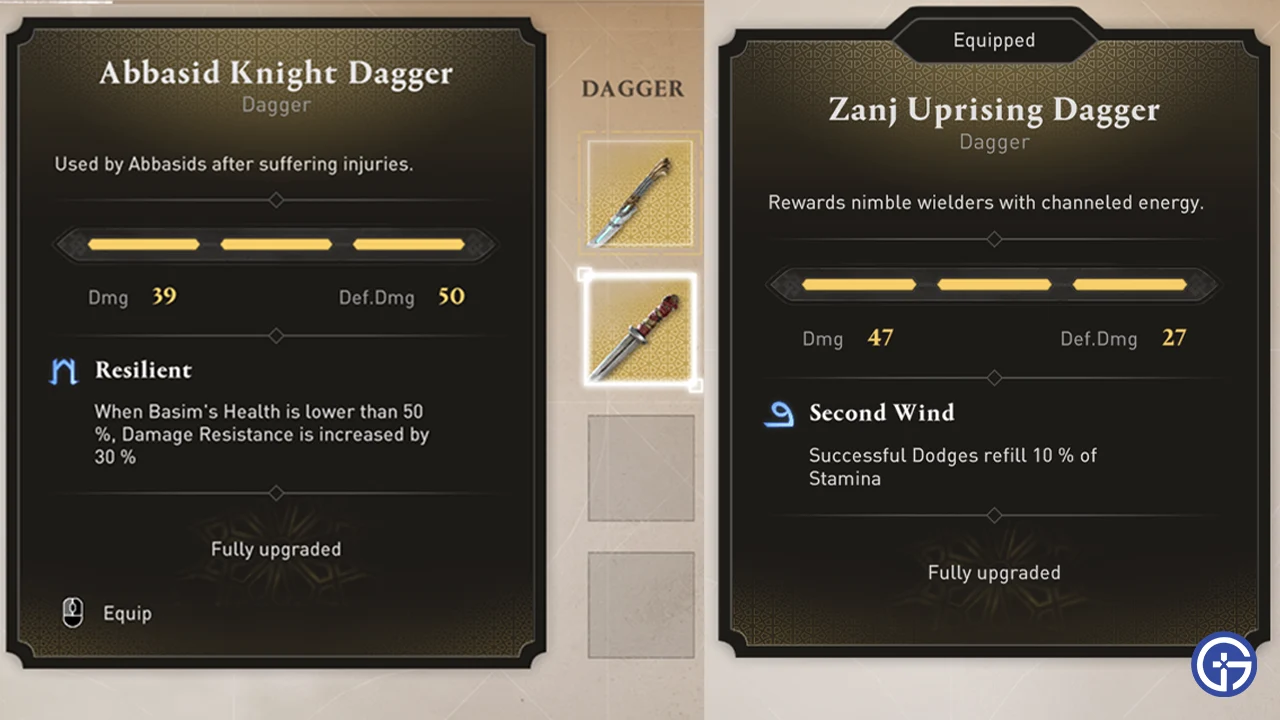 Best Dagger AC Mirage Assassin's Creed