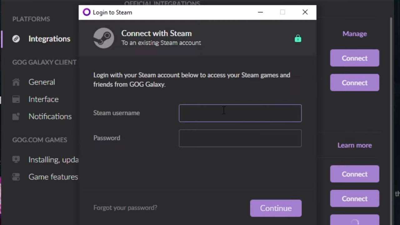 How To Connect GOG Galaxy To Steam 