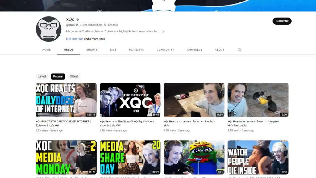 xQc Rise To Fame