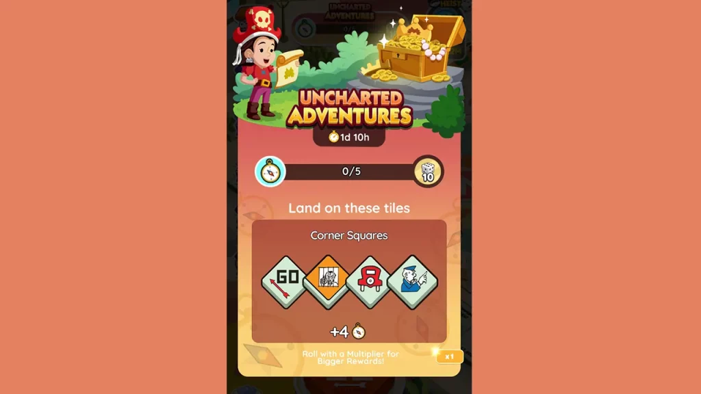 All Monopoly GO Uncharted Adventures Milestone