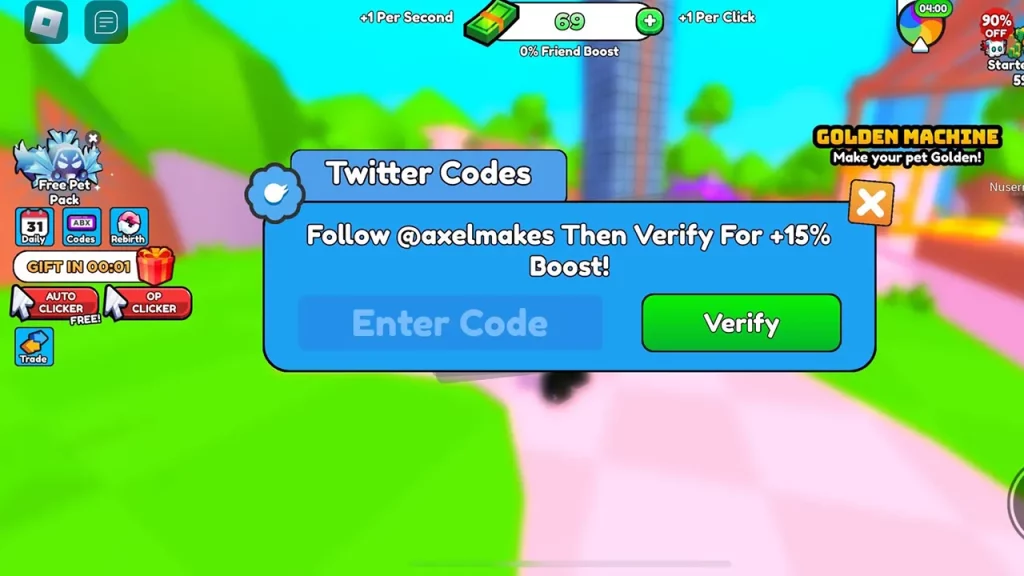 Get Richer Every Click codes - Roblox