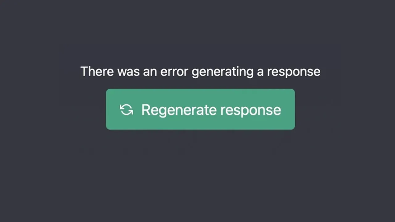 chatgpt error generating response fix