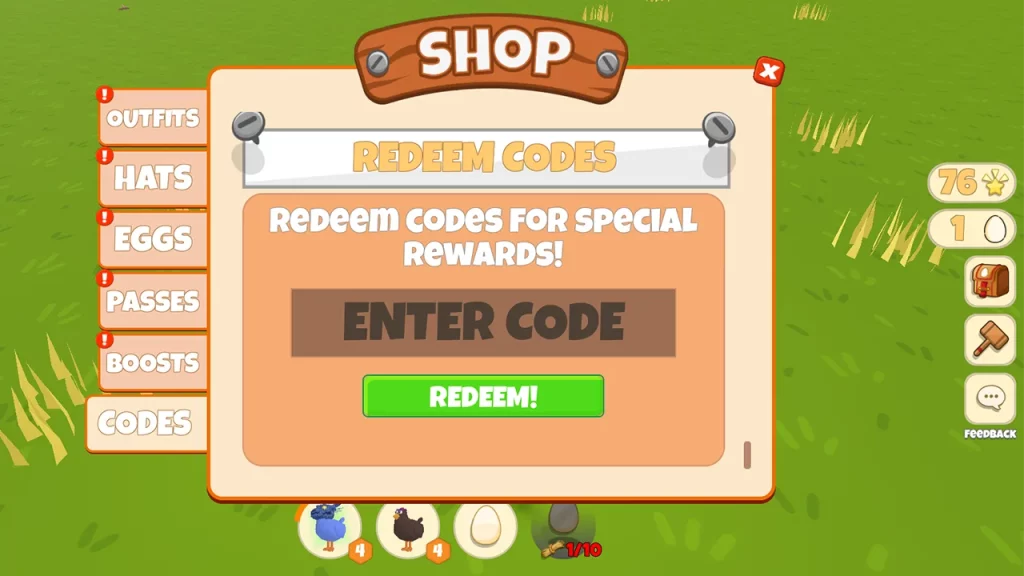 How To Redeem Codes In Chicken Life