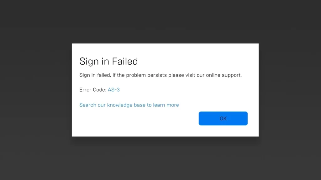 Fix Epic Games Sign In Failed AS-3 Error
