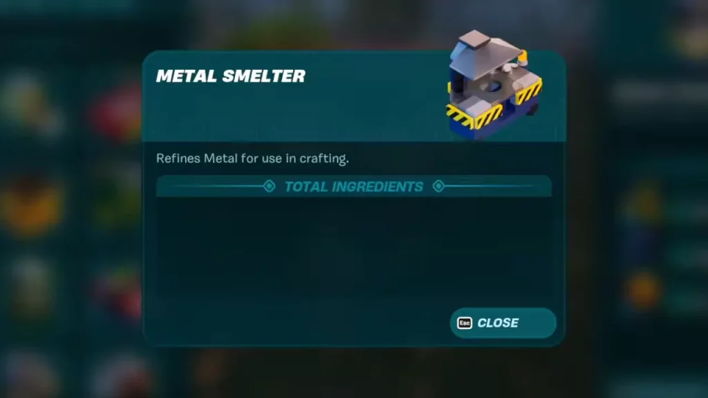 How To Get Metal Smelter In LEGO Fortnite